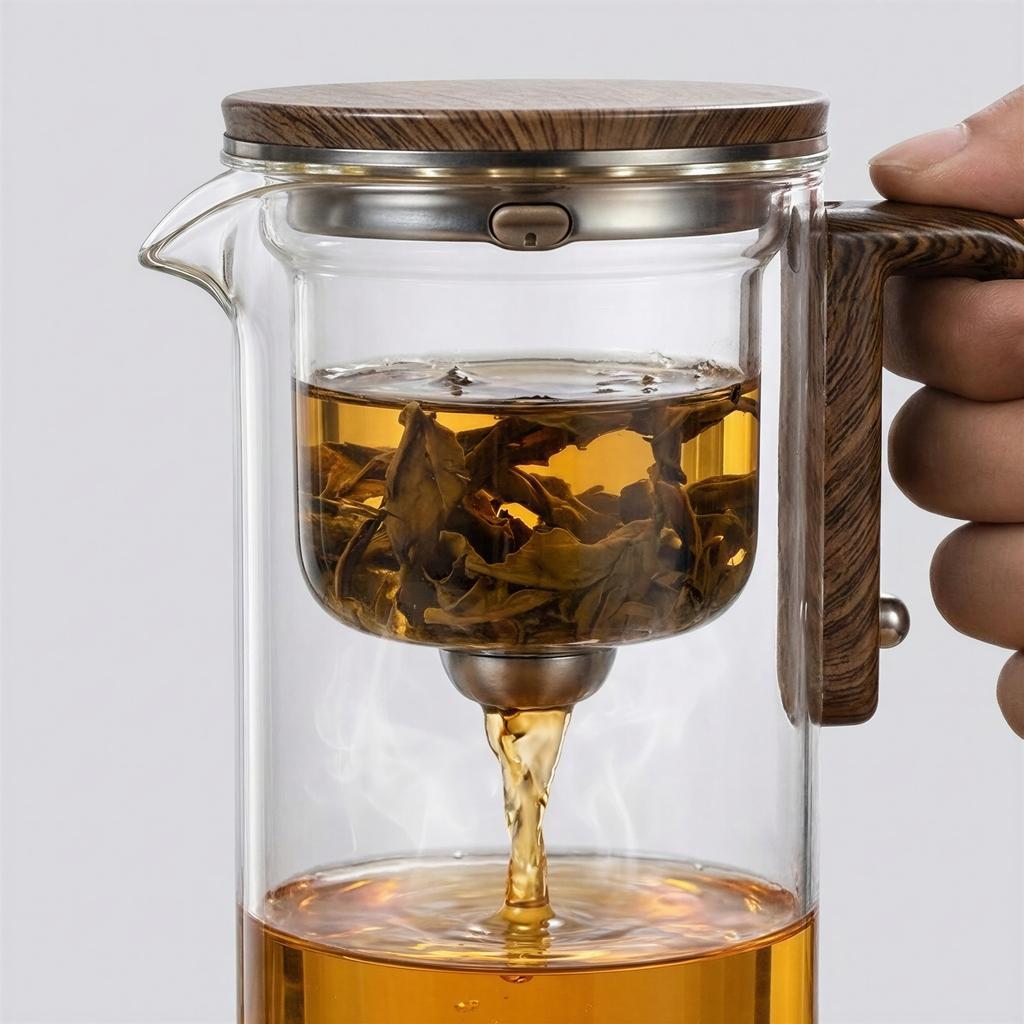 750 ML GLASS JUG WITH MAGNETIC TRIGGER INFuser FOR COFFEE AND TEA