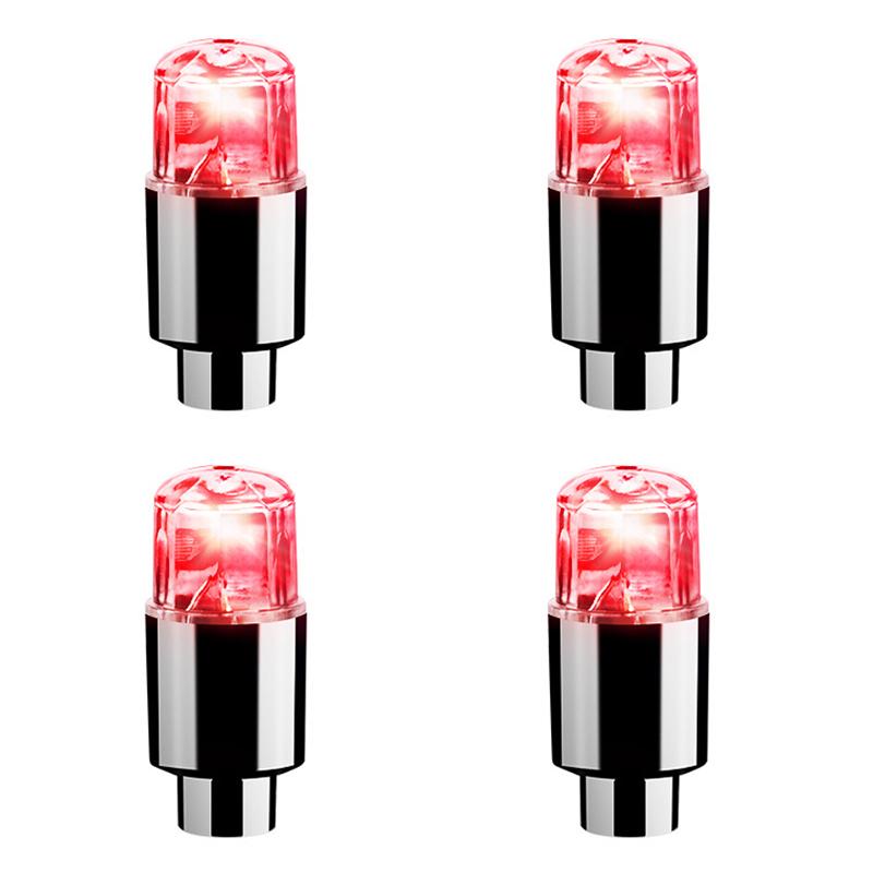 1/4Pcs Car Wheel Lights Cap Auto LED Light Wheel Tire Tyre Air Valve Stem Caps Cover for Car Motorcycle Auto Lights Accessories