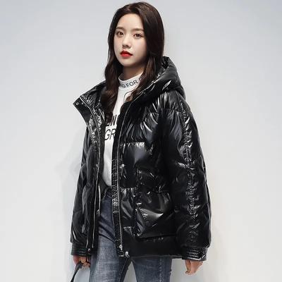 Damen Winter Locker Dicke Jacke Weiblich Lässig Einfach Kapuzen-Parka Jacken
