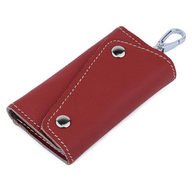 Customized Leather Key Bag Women's First Layer Cowhide Practical Gifts Household Keychain Men's Key Storage Bag