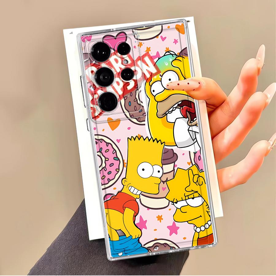 The S-simpsons Case for Samsung Galaxy S25 Edge S26 Note 20 Ultra 10 S22 FE S20 Plus S24 S23 Ultra S21 Phone Cover