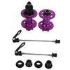 Mountain Bike Hubs Quick Release Set with 6 Claws Durable 32 Holes Bicycle Hubs Sealed BearingPurple