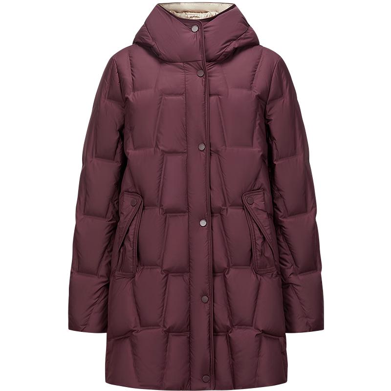 

Жіноча куртка Anna Kou з капюшоном середньої довжини на гусячому пуху XL