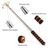 Retractable Billiards Cue Stick Bridge Pool Cue Snooker Pool Bridge Stick with 3 Removable Brass