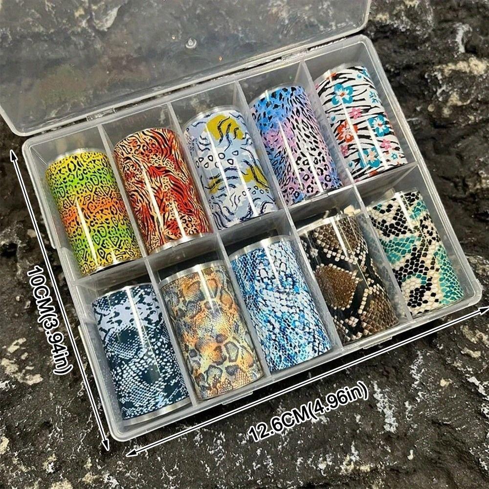 Flower Nail Stickers Stripe Pattern Nail Decals Professional Nail Foils Manicure DIY
