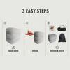 3-Layer Inflatable Foot Rest Pillow Adjustable Height Air Footrest for Travel Office Airplane Car Home