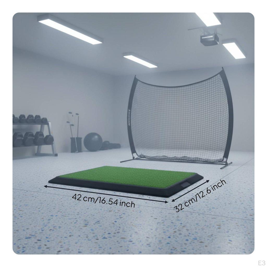 Golf Hitting Mat AntiSlip Rubber Base Swing Training Construction Artificial Grass Practice