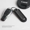 QGIP1 Carbon Fiber Car Keychain Anti-loss Keyring For Porsche Cayenne Panamera Macan 911 Taycan Boxster Cayman 918 Pajun Accessories