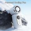 Portable Clip-on Fan Handheld Mini Fan USB Rechargeable Ice Cooling Personal Fan for Outdoor Office Travel Summer Cooling Device