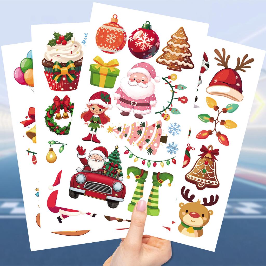 Popular Christmas Tattoo Stickers Waterproof Holiday Party Party Children's Disposable Tattoo Stickers