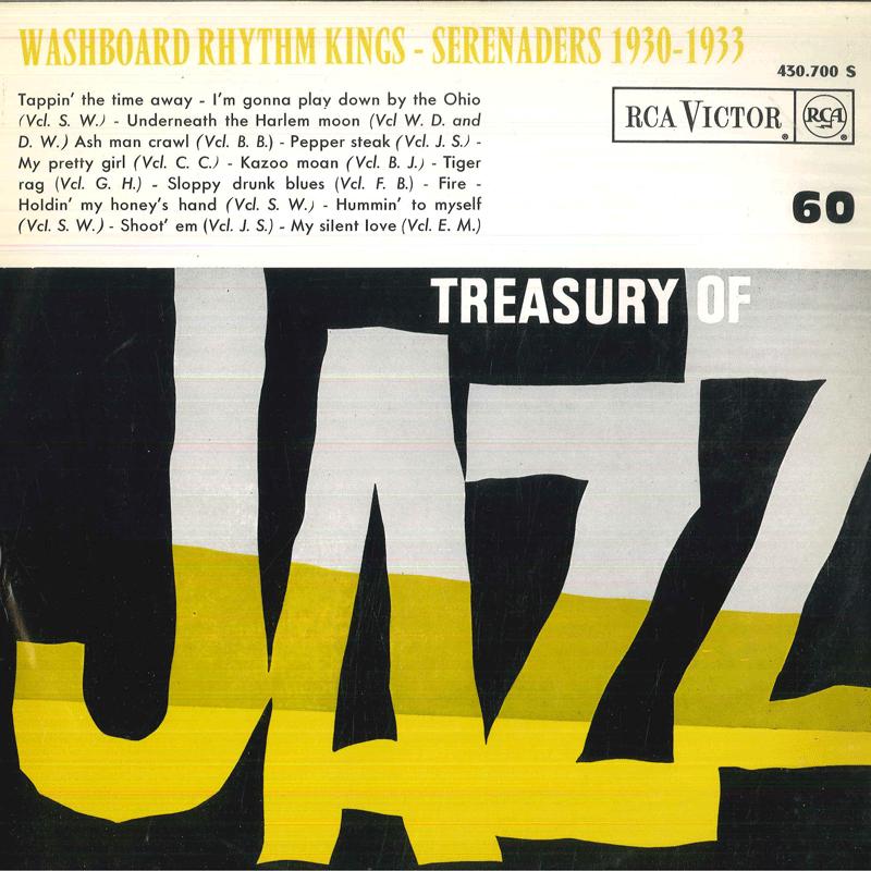 

LP Record WASHBOARD RHYTHM KINGS SERENADERS Treasury Of Jazz No 60 430700 RCA VICTOR 196 France Jazz Used