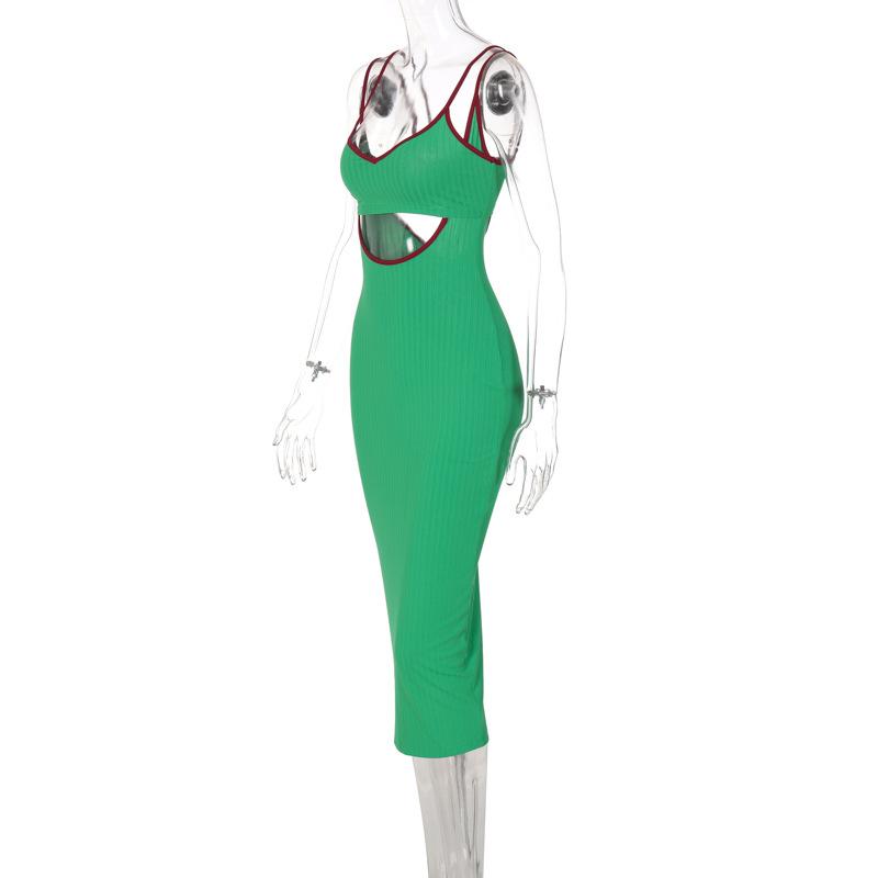 Elegant Bodycon Sexy Women's Dress for Women 2022 Summer Sleeveless Hollow Out Party Maxi Evening Night Club Dresses Woman