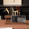 Walnut Pen Holder Kung Fu Tea Set Shelf Storage Rack Six Gentlemen Shelf Accessories