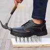 Oulylan Male Puncture Proof Antislip Labor Footwear Wear Resistant Waterproof Work Shoes Steel Toe Anti-smash Safety Boots