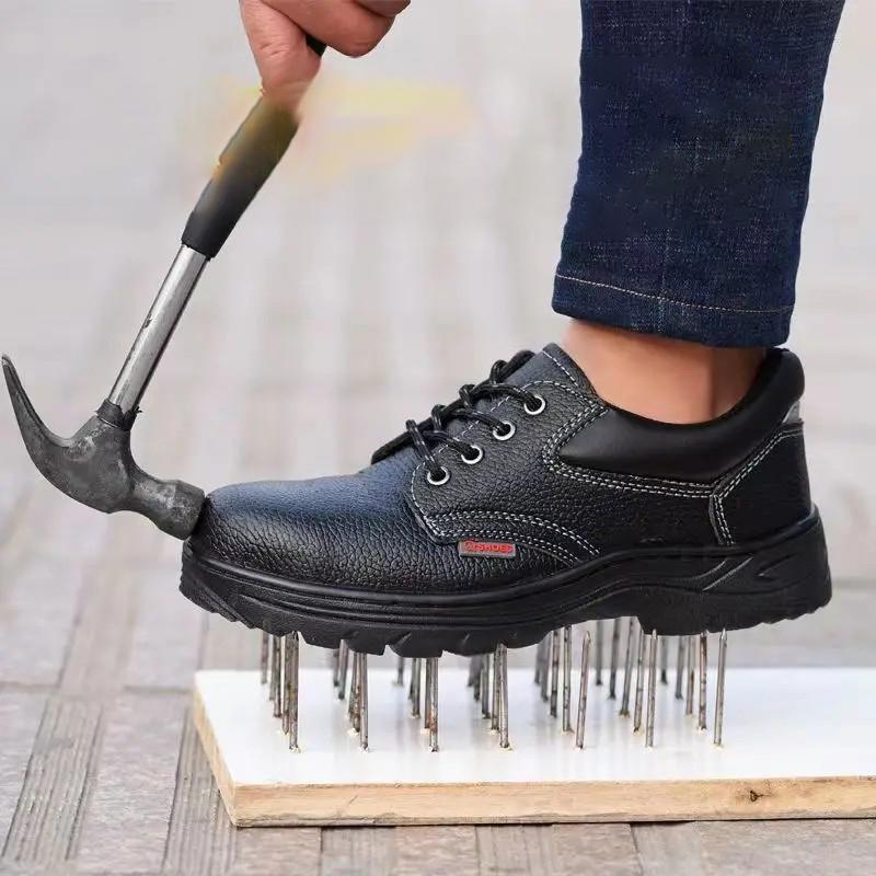 Oulylan Men Lightweight Protection Shoes Anti Smashing Steel Toe Safety Boots Anti Piercing Waterproof Work Footwear Size 38-46