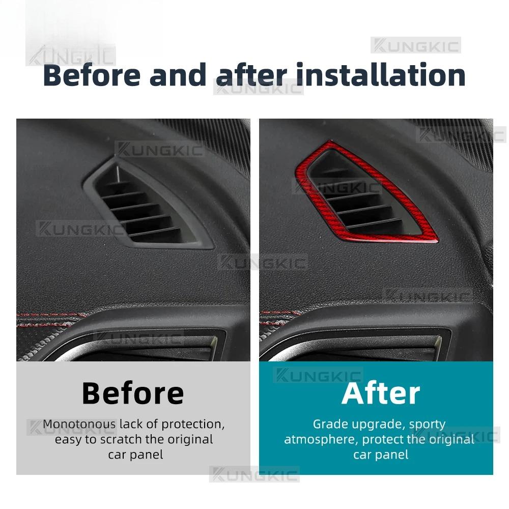 Soft Carbon Fiber Sticker Trim For Subaru Forester 2019--2024 LHD RHD Car Air Vent Outlet Frame Cover Interior Dashboard