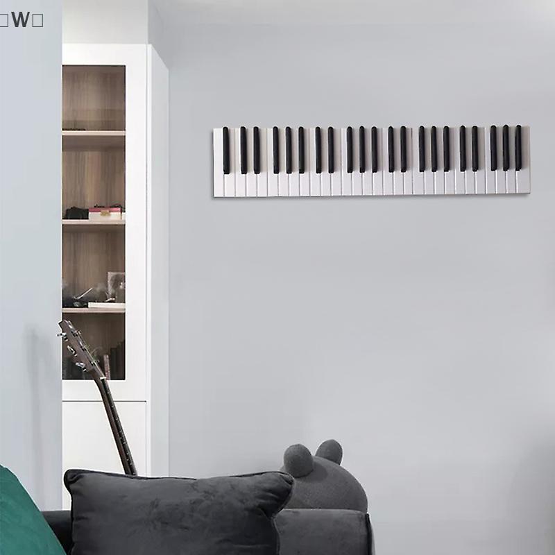 Piano Key Wall Mounted Coat Rack Hook 39cm Decorative For Home Office Bedroom Wall Art Home Gift Hanger
