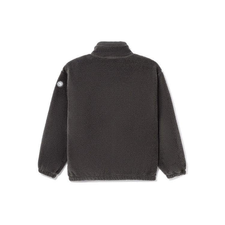 Li-Ning AFDR729-3 Men's BadFive Polar Fleece Loose Stand Collar Jacket Dark Grey