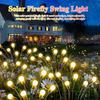 6/8/10 LED Solar Gartenleuchte Schwingende Solar Wasserdichte Glühwürmchenleuchte Außen Hof Terrasse Weihnachten Gartendekoration Warm & Mehrfarbig