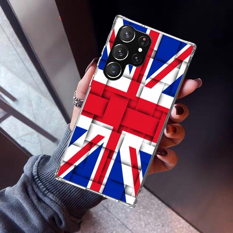 Union Jack England UK Flag Phone Case For Samsung Galaxy S23 S24 S25 Edge S26 Ultra S22 + S21 Plus S20 FE Cover Silicone Print S