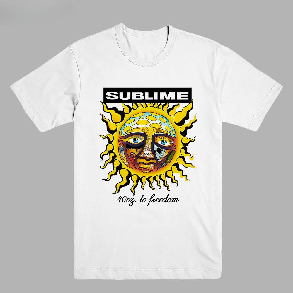 Pop Band SUBLIME T-Shirt Men's Summer Sweat-absorbing Breathable Top Cotton Crew Neck Short Sleeve Men's Clothing