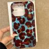 Blue-brown Leopard Print Swirl Case Suitable for IPhone 16 Mobile Phone Case Apple 15 Protective Case Huawei Honor Xiaomi Redmi