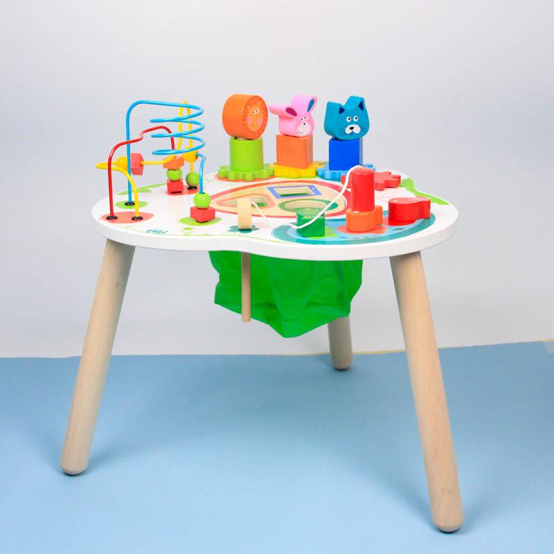Multifunctional Wooden Early Education Maze and Bead Box for Children Ages 1-3
