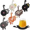 Non-Slip Cat Butt Coasters Knitted Cute Cat Coasters Lovers Gifts Crochet Drink Mat Coffee&Wine
