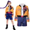 Conjunto de Fantasia Cosplay Caçador de Bruxas para Crianças de Halloween Rumi Zoe Mira Grupo Caçador de Demônios Fantasia de Grupo Estilo Europeu Americano Brinquedo Presente