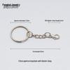 DIY Jewelry Metal Key Rings & Lobster Clasps with Embossed Flat Split Rings