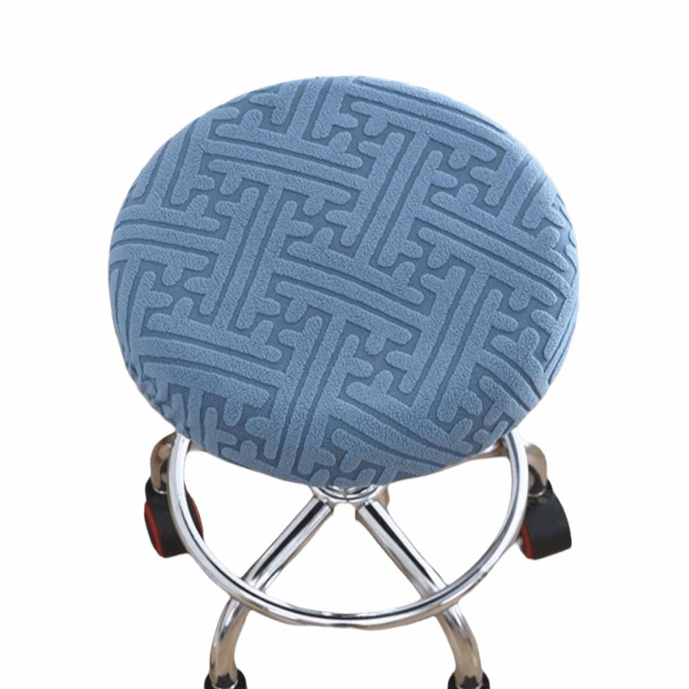 Easy Care Stretchable Bar Round Stool Cover Breathable Soft Seat Protector Elastic Skin-Friendly Chair Slipcover Home Use