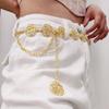 Adjustable Metal Belts Hollow Out Skirt Decoration Belt Fashion Metal Concho Belt  Women