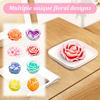 8 st 3D Blomma Ljus Silikonform DIY Relief Blomma Tvål Harts Gipsform Heminredning Chokladkaka Is Bakning Tillverkningsverktyg