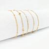 5 Pcs/Set Unisex Silver Plated Stainless Steel Anklets Summer Beach Bracelet Jewelry Accessory for Valentine's Day Gift