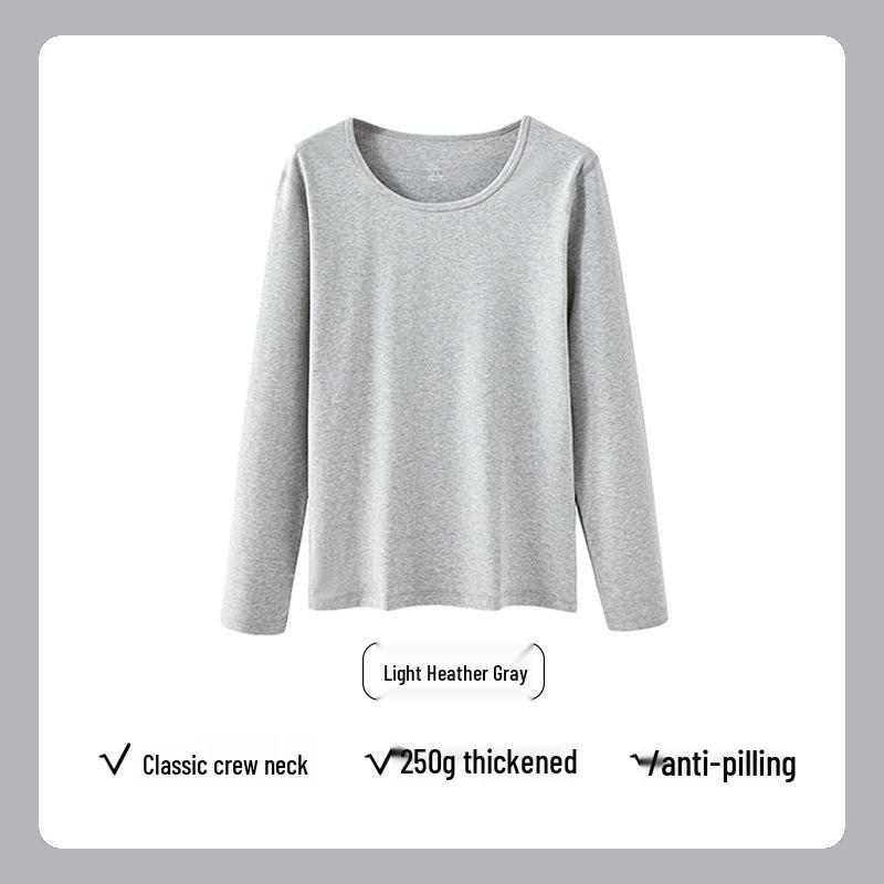 

Жіноча потовщена тепла базова футболка з чистої бавовни, клас А, 250 г топ XXL