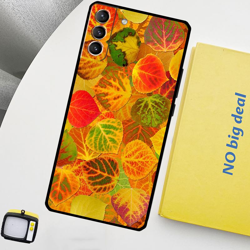 Autumn Leaves Phone Case For Samsung Galaxy S24 Ultra S20 S21 S22 S23 Plus S9 S10 S24 FE S25 Ultra Cover