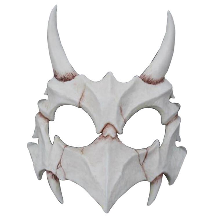 Stylish Black And White Tiger And Yaksha Masks For Role Playing And Holiday Celebrations