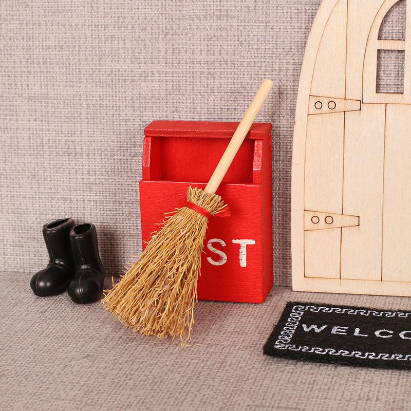10PCS Christmas Genius Fairy Door Decorations Kit Magic Door for Wall Wooden Enchanted Genius Miniature Xmas Miniature Decor