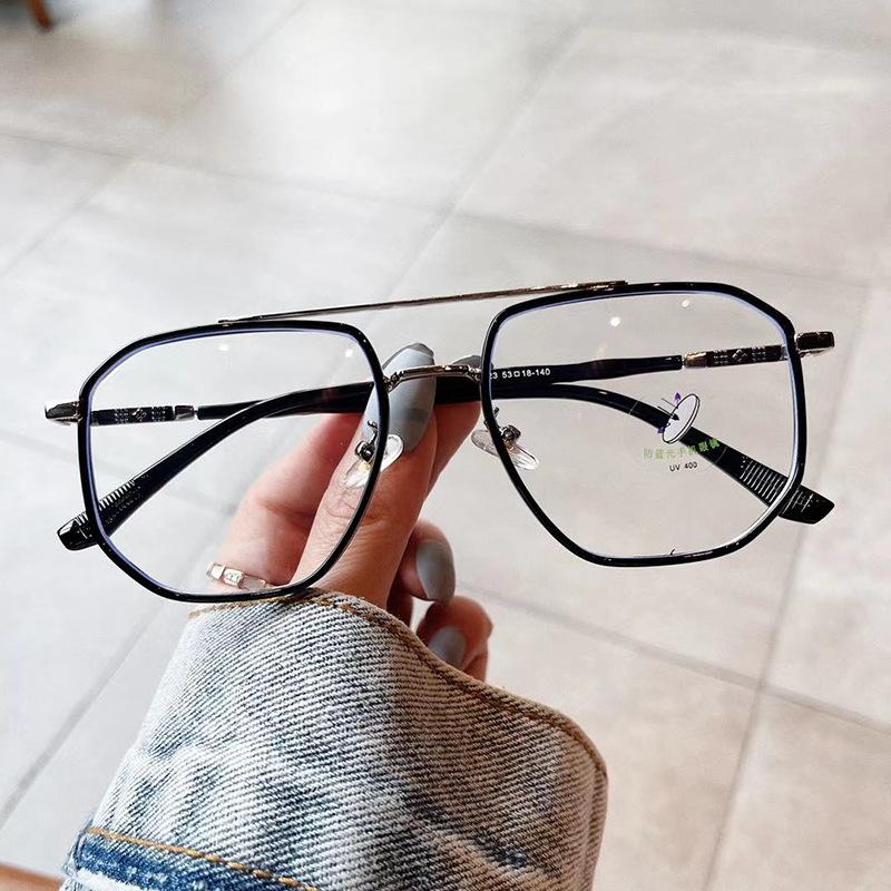 New Style Men Women Eyeglass Frames Polygon Shape Anti Blue Light Woman Glasses TR90 Material Glasses Trendy