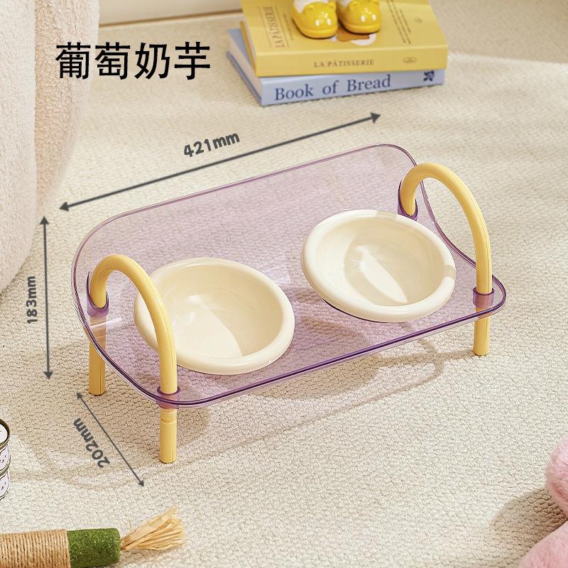 Dopamine Cat Bowl Neck Support Pet Food Dish Anti Spill Double Bowl Pet Supplies Hot Sale