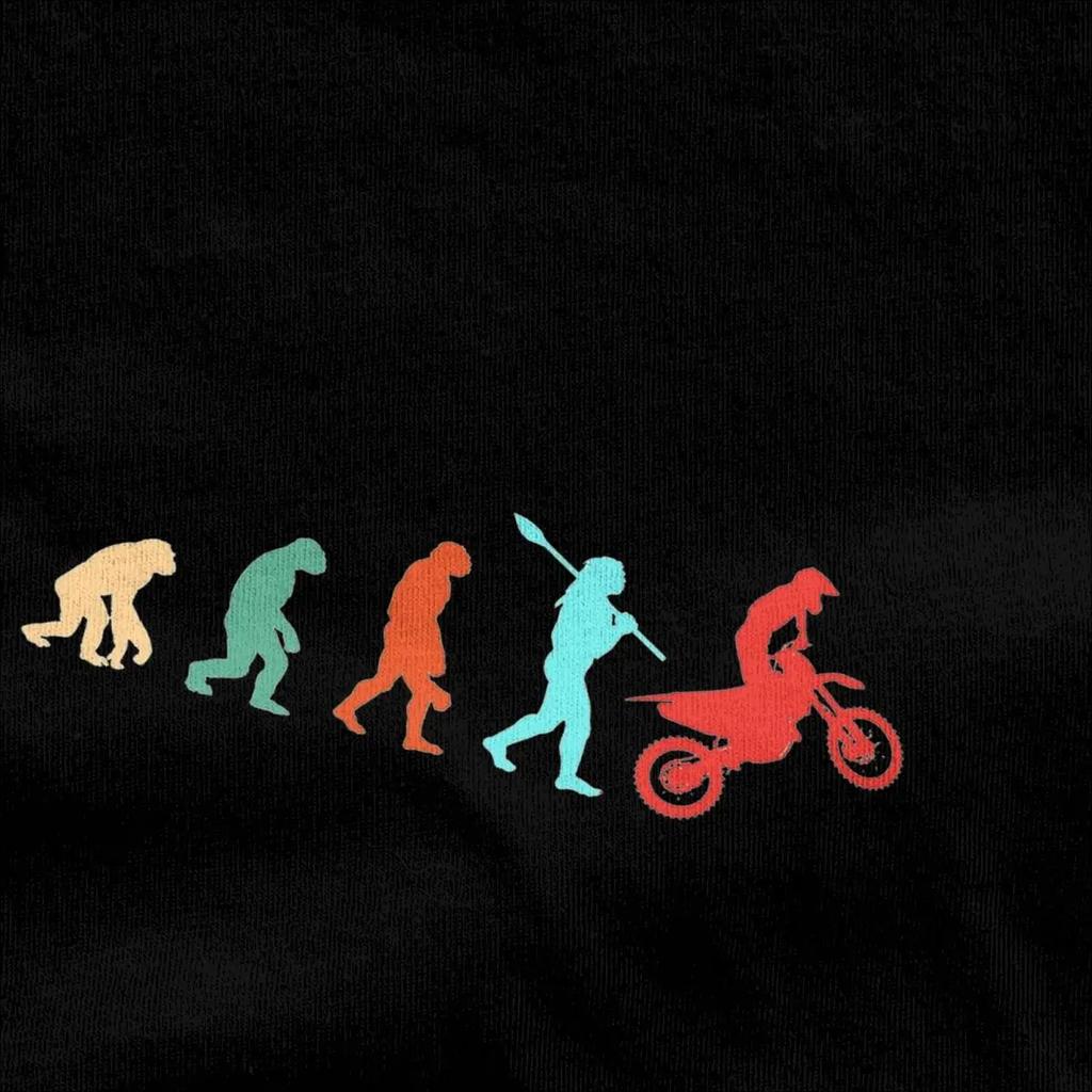 Motocross Rider T-Shirt Evolution Hip Hop T Shirts Short-Sleeved Funny Tshirt Summer O Neck 4XL 5XL 6XL Clothing