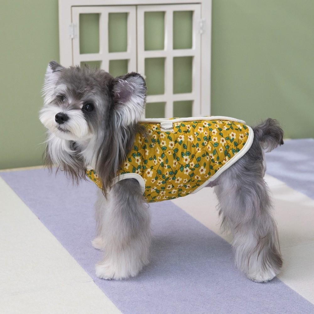 Polyester Cotton Dog Vest Floral Kitten Apparel New Puppy Clothes Autumn Winter