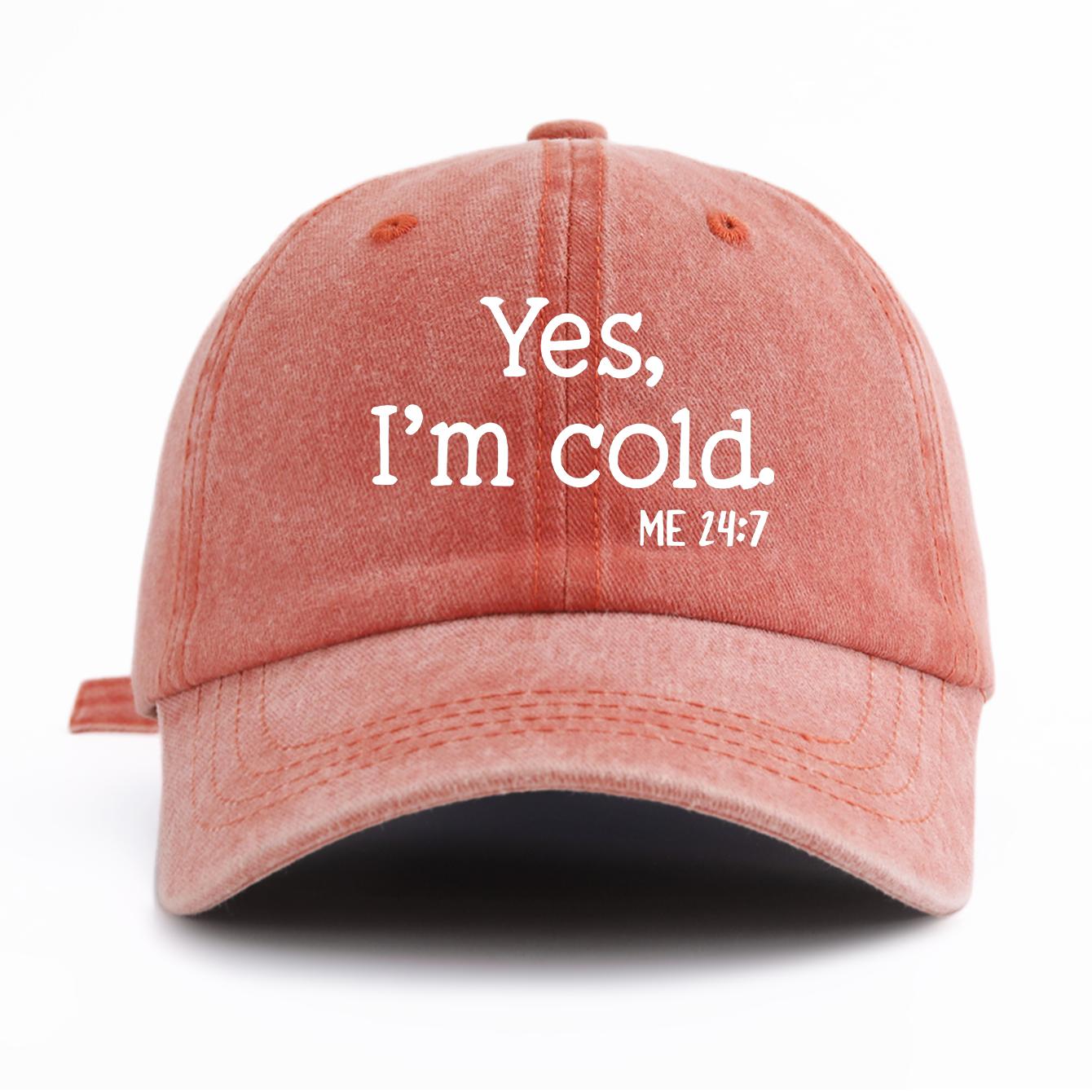 

1pc COLD Print Washed Baseball Cap for Adults,Minimalist Retro Style Casual Soft Adjustable Dad Hat, Perfect As Gift помаранчевий