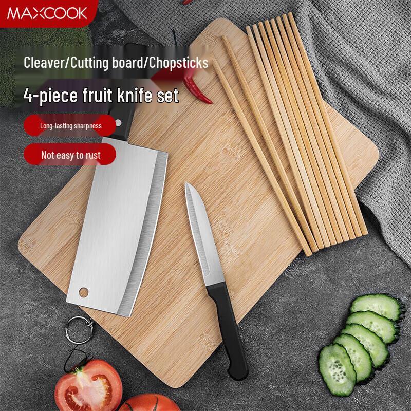 Деревянная разделочная доска Chef s Choice, кухонный набор из 4 предметов