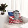 Charlie Kirk Kissenbezug Bedruckter Polyester-Kissenbezug Dekor Kissenbezug für Sofakissen Zuhause Mit Reißverschluss 45*45cm