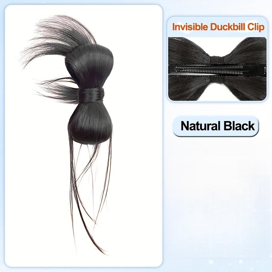 Low Synthetic Bun Ponytail Hair Natural Fluffy Claw Clip Chignon Hair For Women Lazy Bun Wig Bag Hair Accessories For Daily Use