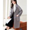 Demana Women's Single-Button Lapel Double-faced Wool Coat
