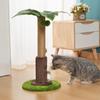 Coconut Palm Leaf Cat Tree with Scratching Post & Mouse Teaser