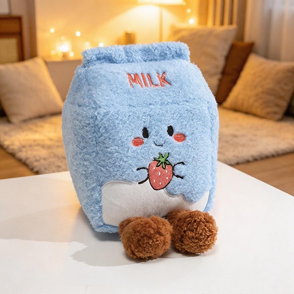 Cute Milk Carton Plush Toy Soft Stuffed Animal for Gifts Decoration