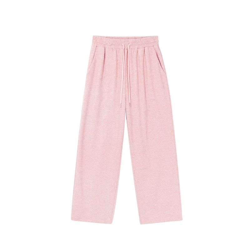 

mm Soft Glutinous Loose-Fit Slimming Slim Fit Drape Casual Pants Pink (Thin Velvet) 4XL